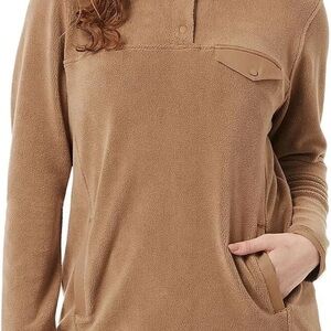 32 Degrees Heat Wood Smoke Midweight Snap Arctic Fleece Pullover – Medium